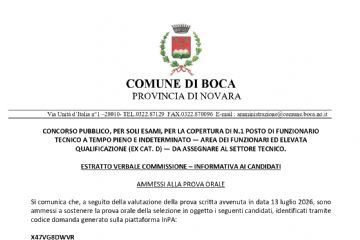 Concorso pubblico, per soli esami, per la copertura di n. 1 di Funzionario tecnico a tempo pieno e indeterminato - Da assegnare al settore tecnico